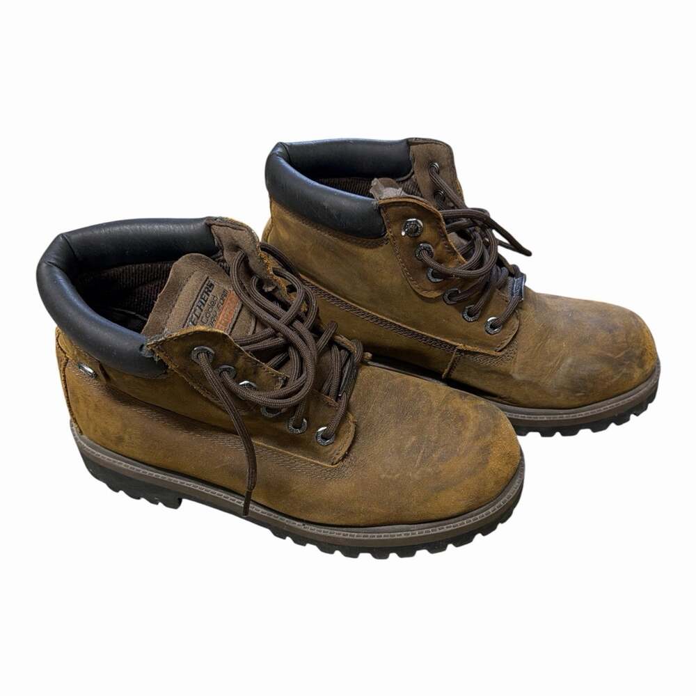 Skechers 4442 Sergeants Verdict Waterproof Leather Men's Work Boots Size 10